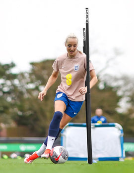 FORZA Football Slalom Training Poles - 34mm Thick | 2x Size Options: 3ft/6ft | Pro Multi-Sports & Football Training Equipment | Optional Rubber Bases