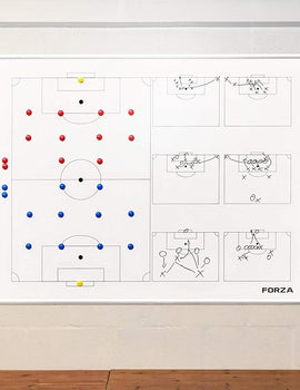 FORZA Wall Mounted Football Coaching Board - 150cm x 120cm Double-Sided Tactics Board