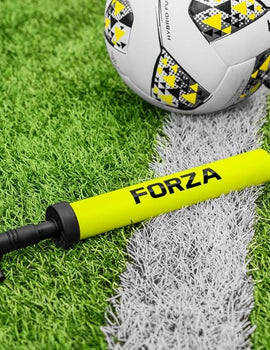 FORZA Pump That Ball™ | Ball Pump with Needle – Hand Air Pump for Football, Rugby, Basketball, Volleyball & More – Inflator with Needle Storage – Portable & Lightweight