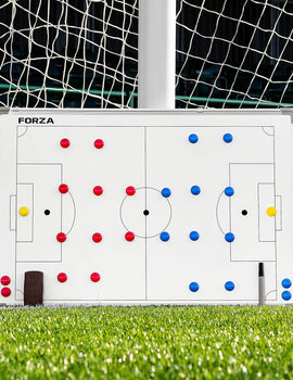 FORZA 90cm x 60cm Sport Coaching Board | 13 Sport Options | Double-Sided Dry Wipe Tactics Board – Includes Magnets, Pen & Eraser (Without Carry Bag, Football)