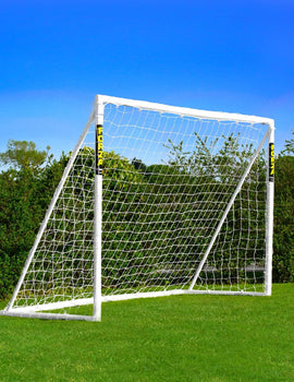 FORZA 8ft x 6ft Football Goal | Ready, Set, Goal! | All Weather uPVC Football Goals – Optional Target Sheet, Football & Carry Bag Included