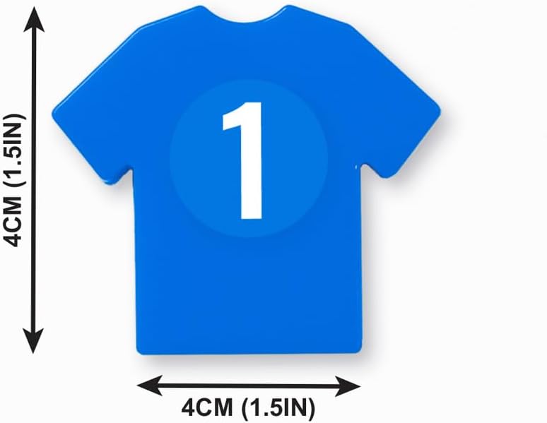 FORZA T-Shirt Coaching Magnets – Set of 11 Magnetic Player Markers with Number Stickers – Compatible with All FORZA Coaching Boards – Ideal for Football Coaches & Managers (Black)