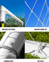 FORZA 12ft x 6ft Football Goal | All Weather uPVC Garden Goals with Quick and Easy Assembly - Optional Training Football, Target Sheet & Carry Bag