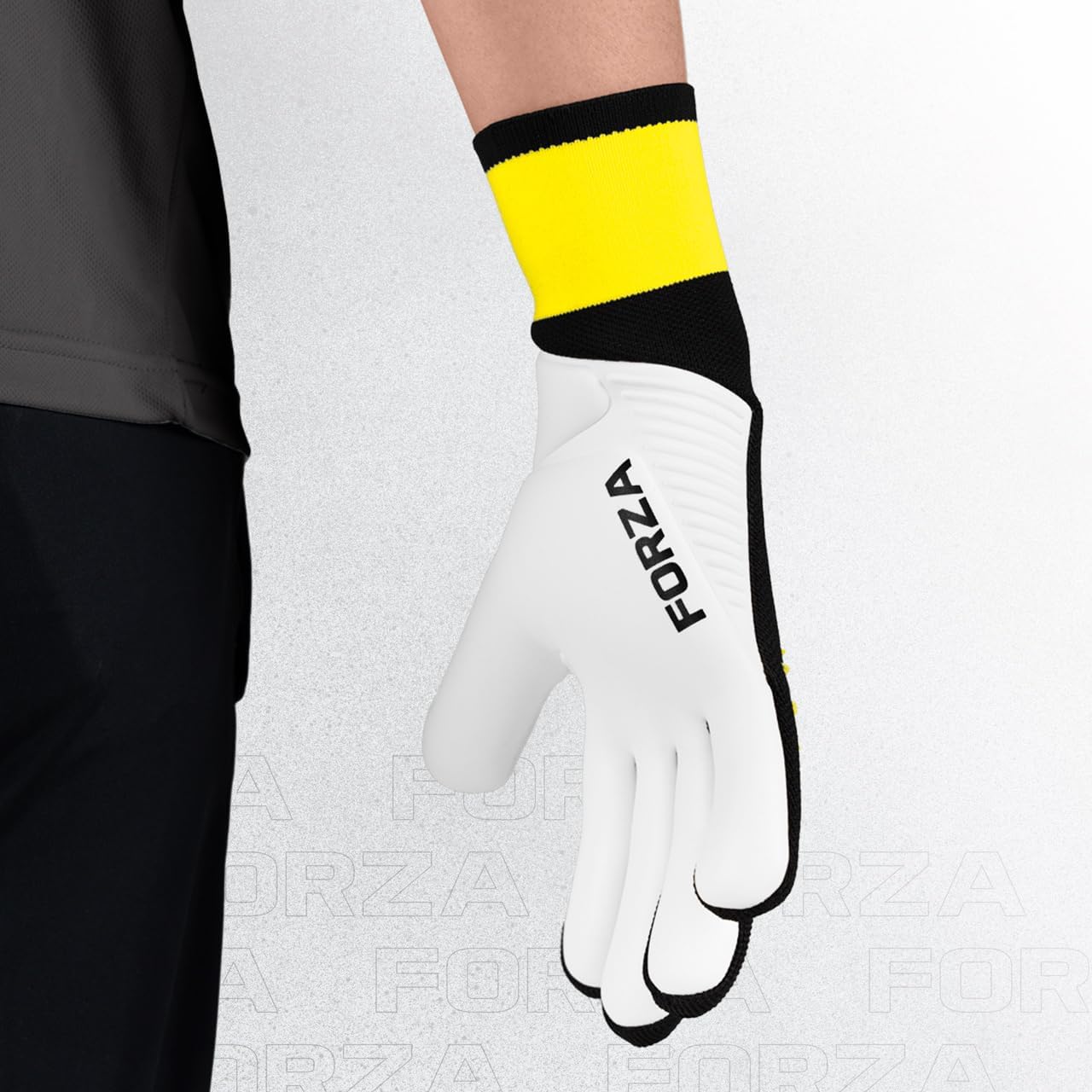 FORZA NGE Goalkeeper Gloves | Pro-Level Strapless GK Gloves [2 Colours & 8 Size Options] - High Performing, Ultra-Durable Latex