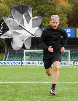 FORZA Speed Chute Resistance Parachute - Wind Resistance Training Tool – Adjustable Strap & Carry Bag Included | Football Training Equipment | Running Accessories