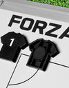 FORZA T-Shirt Coaching Magnets – Set of 11 Magnetic Player Markers with Number Stickers – Compatible with All FORZA Coaching Boards – Ideal for Football Coaches & Managers (Black)