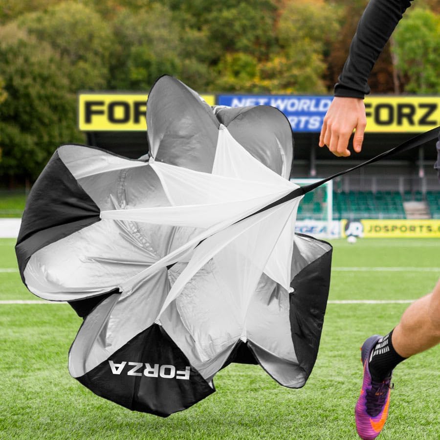 FORZA Speed Chute Resistance Parachute - Wind Resistance Training Tool – Adjustable Strap & Carry Bag Included | Football Training Equipment | Running Accessories