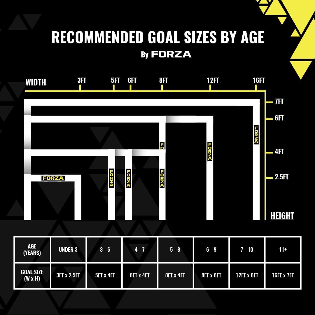 FORZA 8ft x 4ft Football Goal | Durable All Weather uPVC with Quick & Easy Assembly - Optional Target Sheet, Football & Carry Bag - Ideal for Home Gardens and Clubs