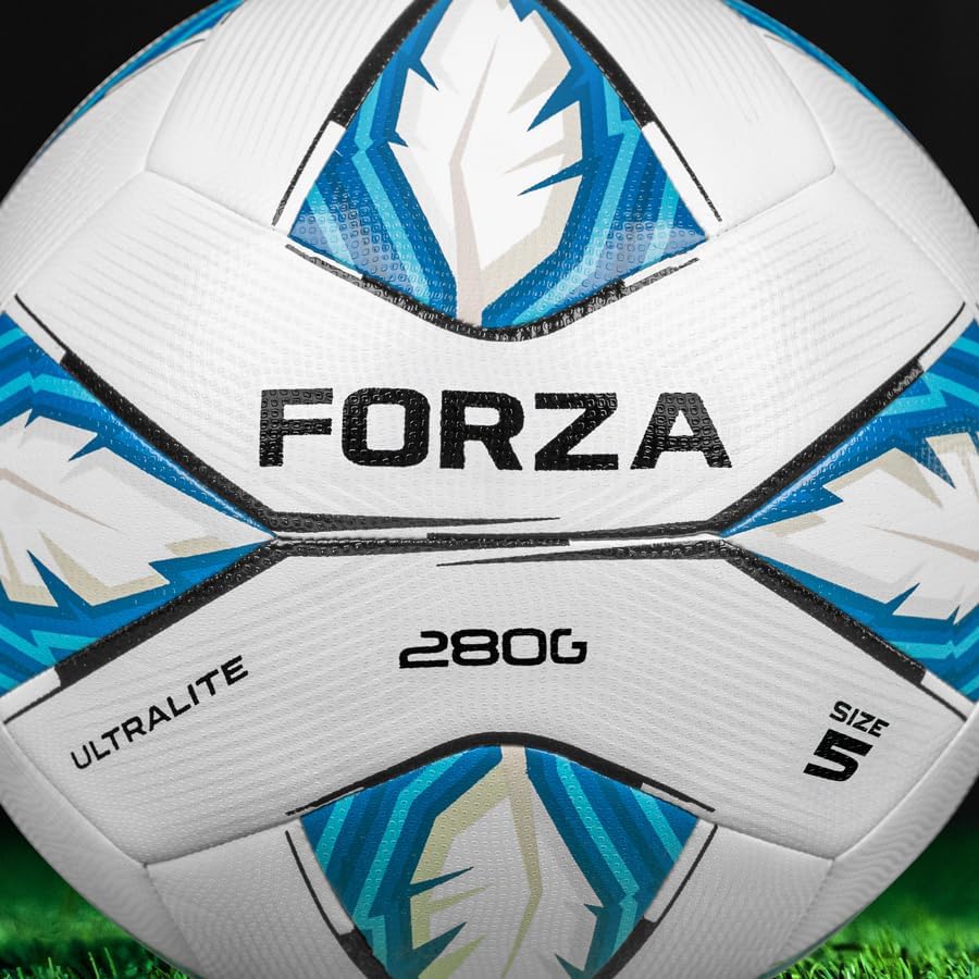 FORZA Lite & UltraLite Football [Sizes 3,4 & 5] | Lightweight Training Ball for Youth & Injury Rehab | Low Impact Ball for Heading Drills, Recovery & Schools