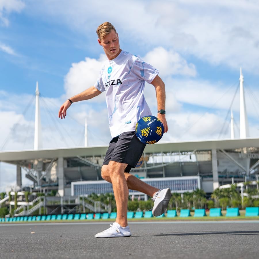 FORZA Freestyle Denim Football | Durable Trick & Skill Training Ball – WFFA Approved Freestyle Football [Sizes 4 & 5]