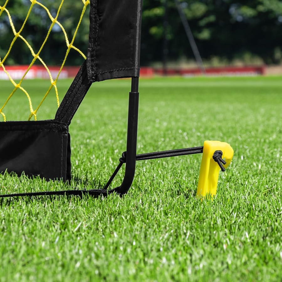 FORZA Square Pop-Up Football Goal [3 Sizes] | Portable Football Training Goal with Carry Bag & Ground Stakes - For All Ages with 5 Second Set Up - Single or Pair