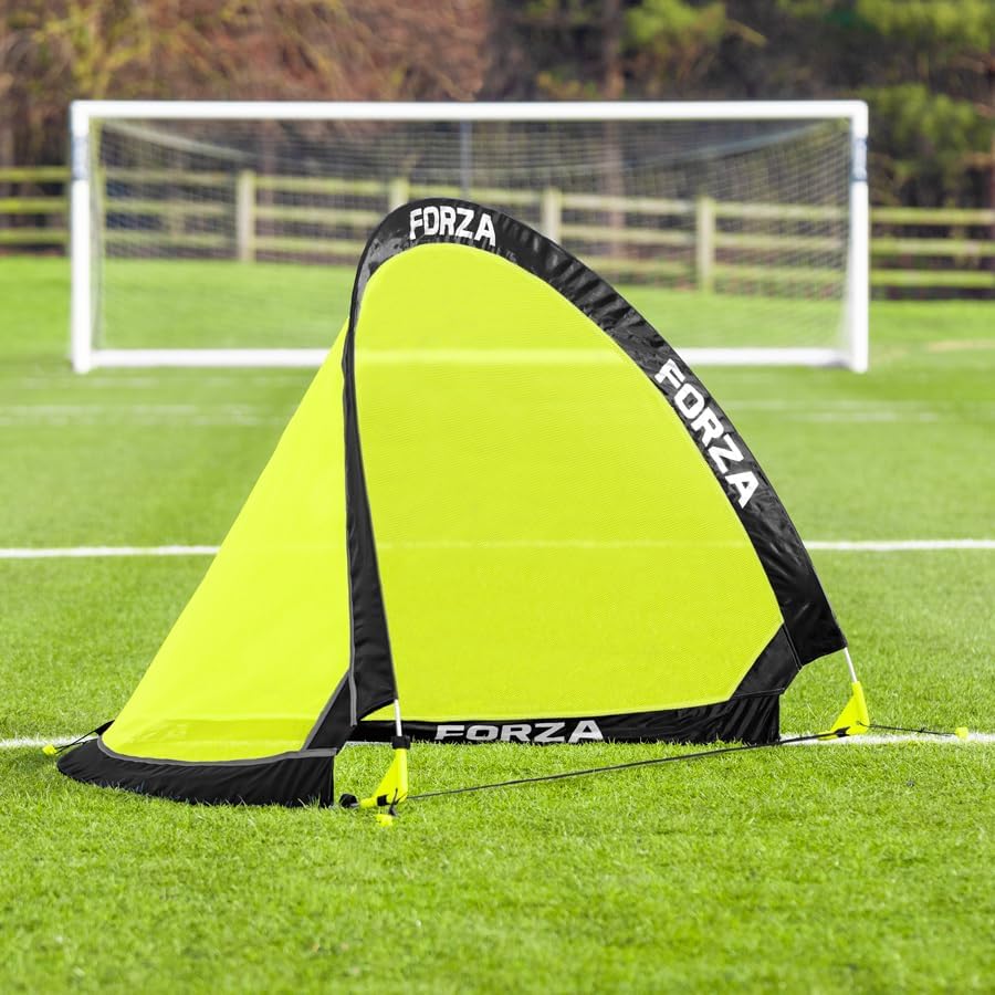 FORZA Flash Pop-Up Football Goals [2.5ft, 4ft or 6ft] - Portable Goal Posts for Shooting Practice - Pop-Up in Minutes | Single or Pair of Goals