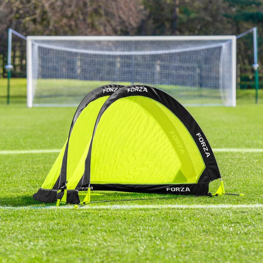 FORZA Flash Pop-Up Football Goals [2.5ft, 4ft or 6ft] - Portable Goal Posts for Shooting Practice - Pop-Up in Minutes | Single or Pair of Goals