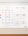 FORZA Wall Mounted Football Coaching Board - 150cm x 120cm Double-Sided Tactics Board