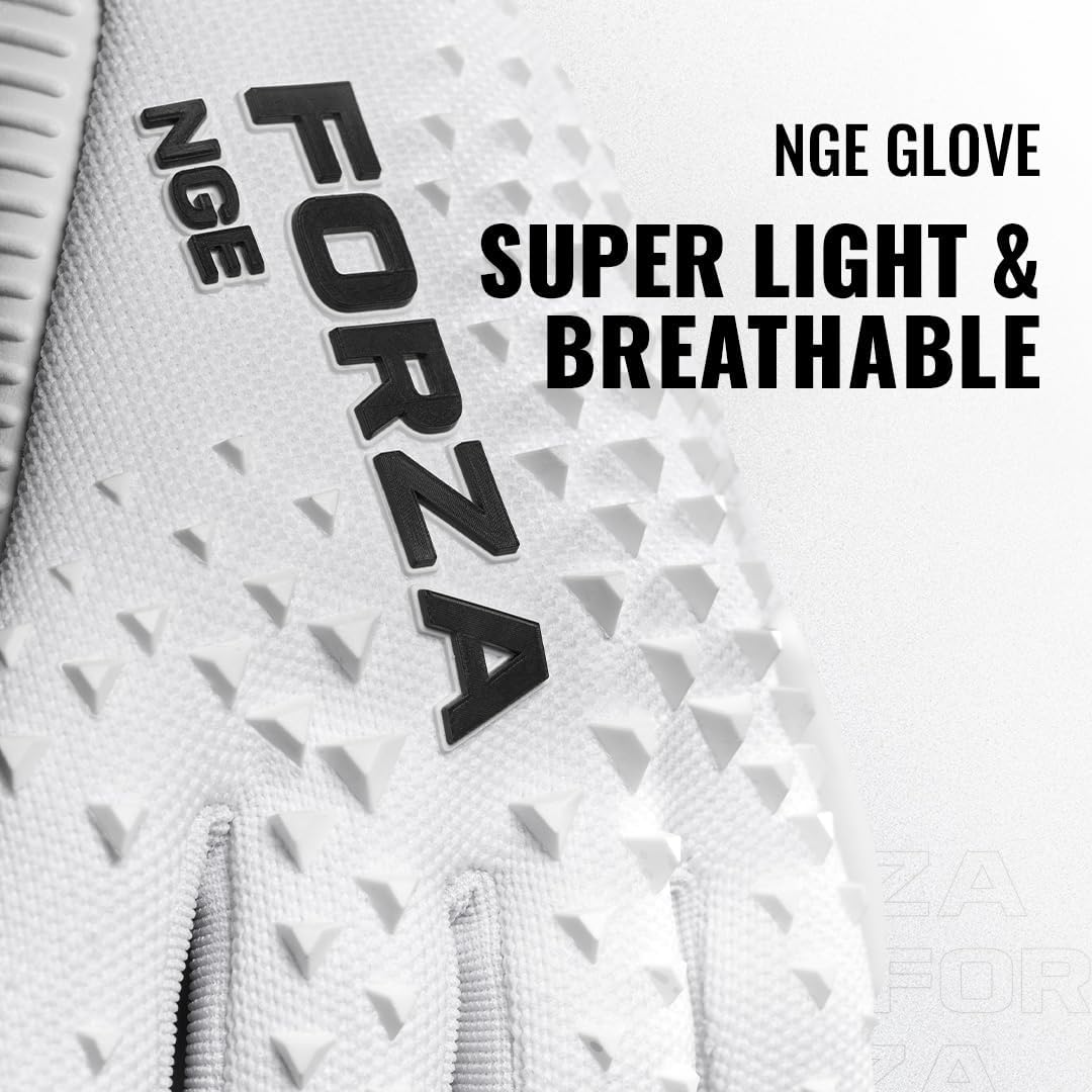 FORZA NGE Goalkeeper Gloves | Pro-Level Strapless GK Gloves [2 Colours & 8 Size Options] - High Performing, Ultra-Durable Latex