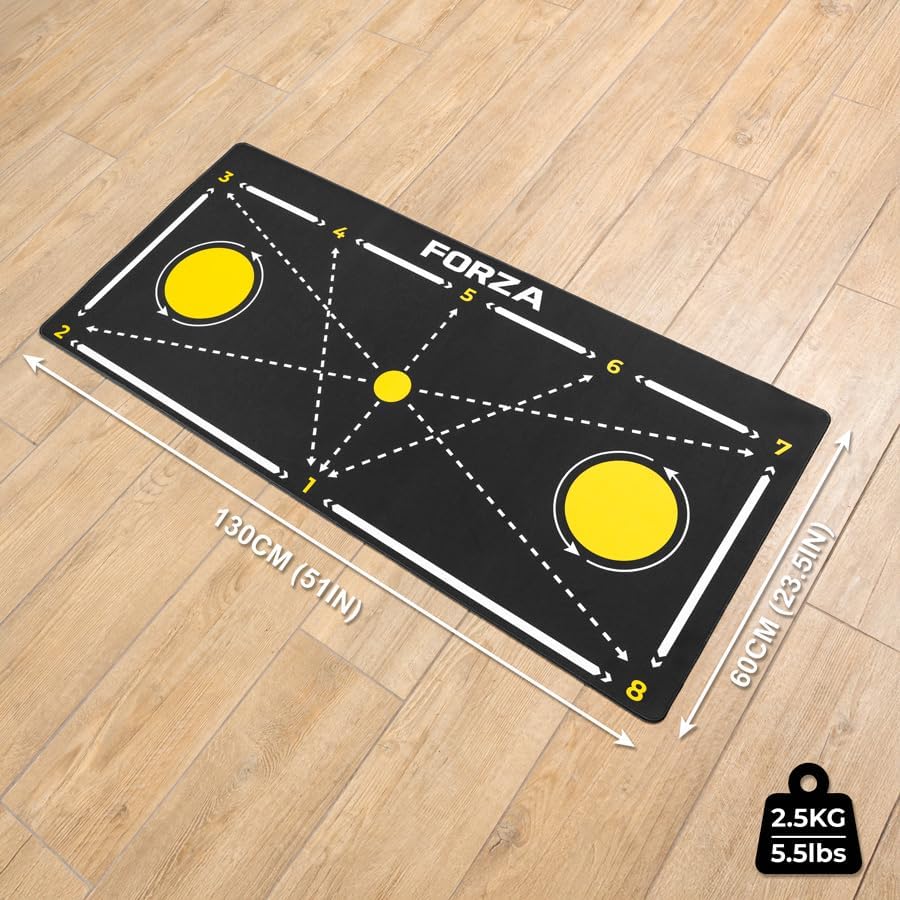 FORZA Elite Football Control & Technique Training Mats | Elite Training Mat with Arrows & Anti-Slip Rubber | Upgrade Your Technique
