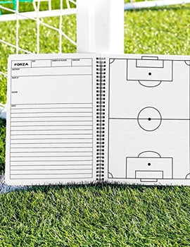 FORZA Football Coaching & Planner Notebook - A4/A5 Size Options | 100 Page Tactical Planner/Organiser | Coaches Tactic Folder | Matchday Football Tactics Board