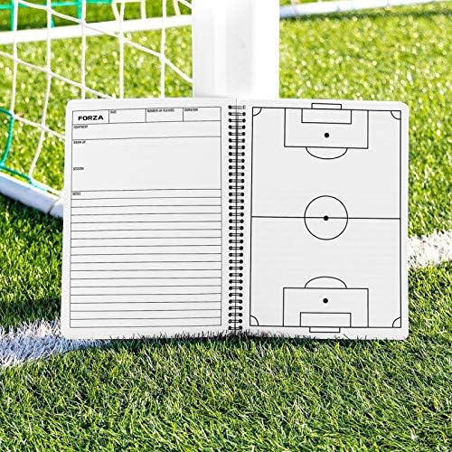 FORZA Football Coaching & Planner Notebook - A4/A5 Size Options | 100 Page Tactical Planner/Organiser | Coaches Tactic Folder | Matchday Football Tactics Board