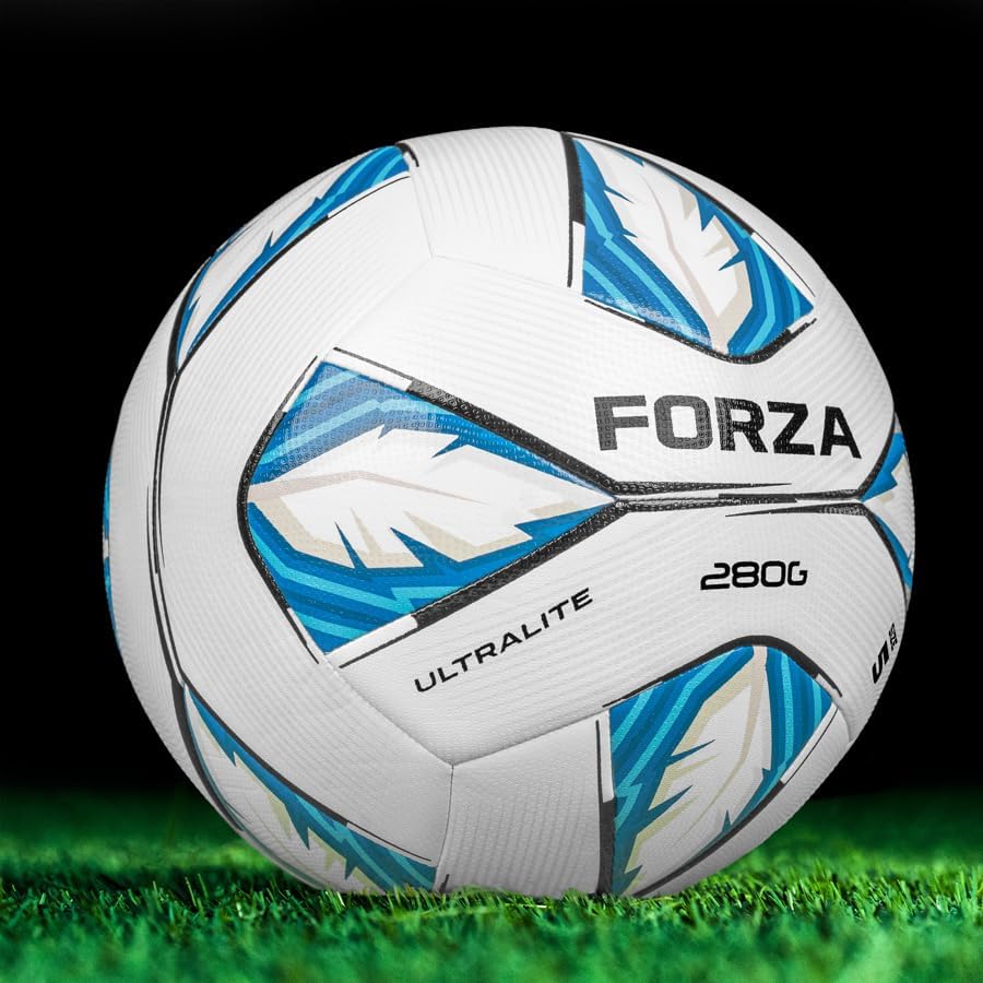 FORZA Lite & UltraLite Football [Sizes 3,4 & 5] | Lightweight Training Ball for Youth & Injury Rehab | Low Impact Ball for Heading Drills, Recovery & Schools
