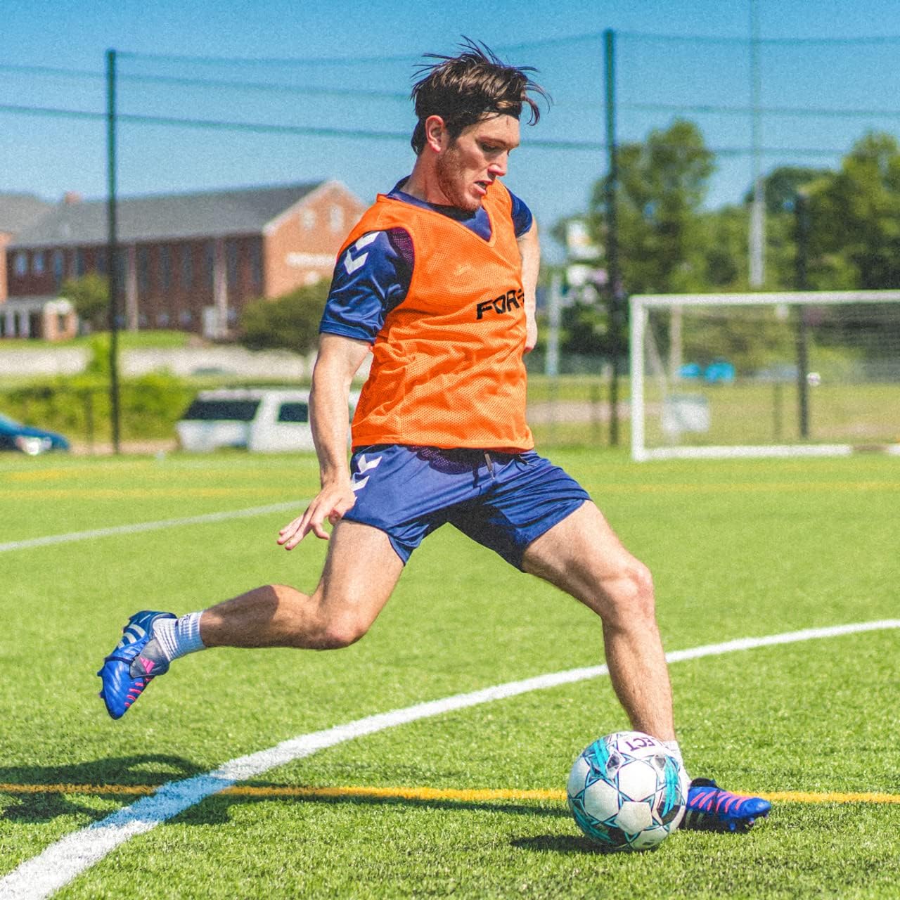 FORZA Training Bibs [10 Pack] - Pro Football Training Vests Sizes | Multi-Sport Bibs | Kids/Adult Bib | Football Bibs | Training Equipment