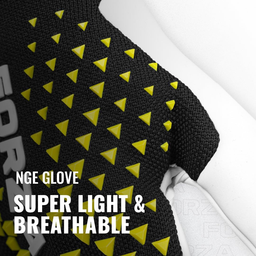 FORZA NGE Goalkeeper Gloves | Pro-Level Strapless GK Gloves [2 Colours & 8 Size Options] - High Performing, Ultra-Durable Latex