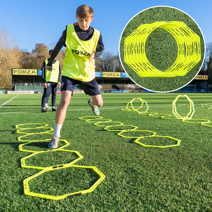 FORZA Agility Training Octa Rings [Pack of 6] | Football Training Equipment | Multi-Sport Agility Ring Set | Speed Training Equipment | Sports Equipment