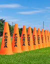 FORZA Multi Sport Training Marker Cones – Durable Plastic Traffic Cones for All Sports & Training Drills | Bright Fluorescent Colours Options [Pack of 10 or 100]