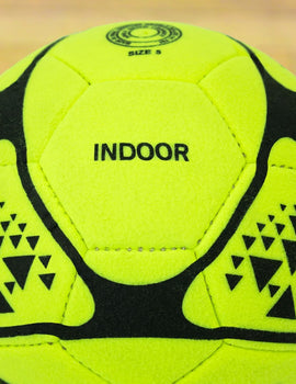 FORZA Indoor Footballs [3 Sizes] | Fluorescent Yellow Footballs Designed For Indoor and Laminate Surfaces - Ideal for Schools, Sports Centres & Coaches