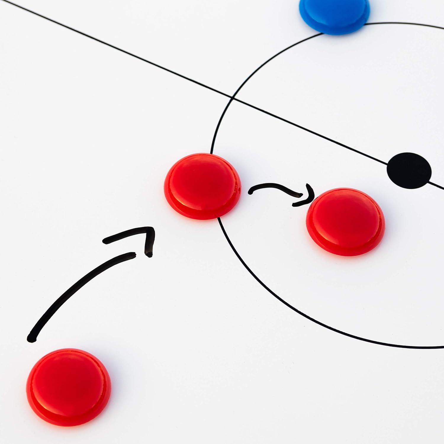 FORZA 90cm x 60cm Sport Coaching Board | 13 Sport Options | Double-Sided Dry Wipe Tactics Board – Includes Magnets, Pen & Eraser (Without Carry Bag, Football)