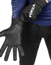FORZA Winter Thermal Sports Grip+ Gloves – Insulated Fleece Lining, Hex Gel Grip, Water Resistant & Windproof – Sizes 4–11 – Ideal for Football, Rugby, Running & Outdoor Sports