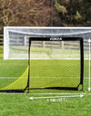 FORZA Square Pop-Up Football Goal [3 Sizes] | Portable Football Training Goal with Carry Bag & Ground Stakes - For All Ages with 5 Second Set Up - Single or Pair