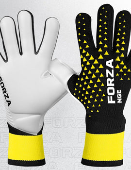 FORZA NGE Goalkeeper Gloves | Pro-Level Strapless GK Gloves [2 Colours & 8 Size Options] - High Performing, Ultra-Durable Latex