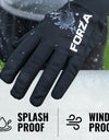 FORZA Winter Thermal Sports Grip+ Gloves – Insulated Fleece Lining, Hex Gel Grip, Water Resistant & Windproof – Sizes 4–11 – Ideal for Football, Rugby, Running & Outdoor Sports