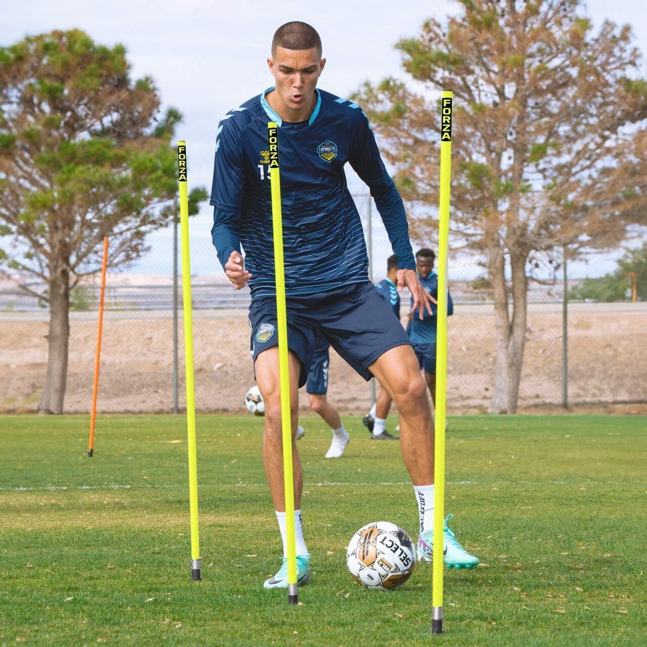 FORZA Slalom Training Poles | 5ft or 6ft Spring Loaded Agility Training Poles - Packs of 8 or 16 for Football, Agility & Fitness Drills