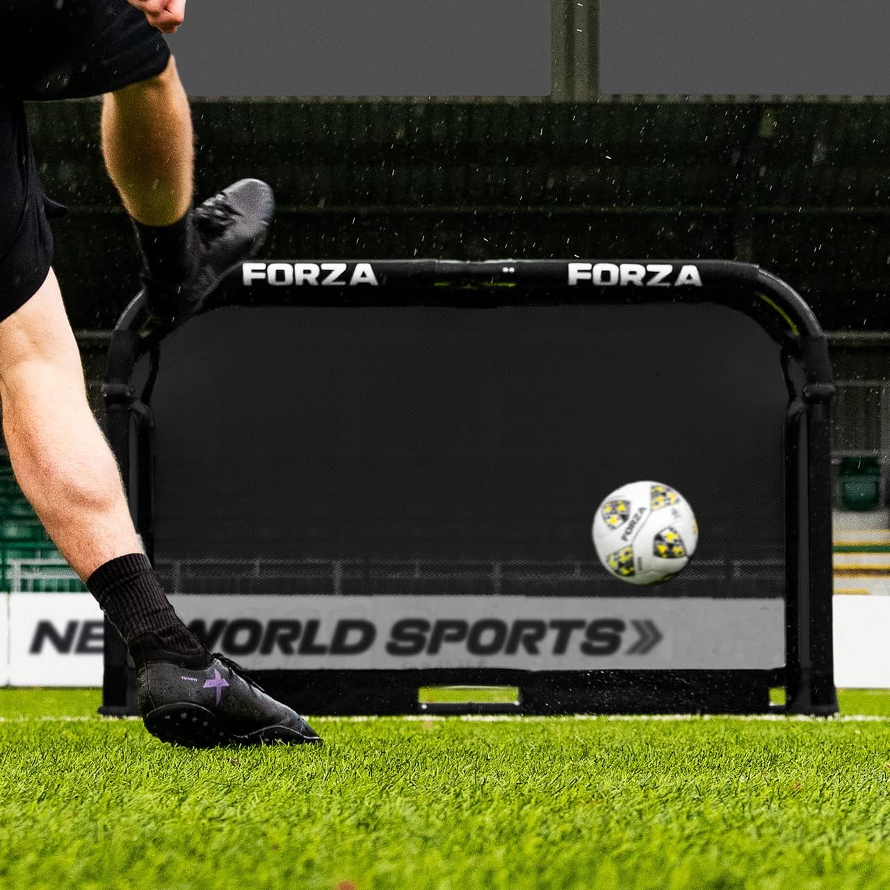 FORZA POD Goal - PRO ALU50 Folding Football Goal | Fold-Away & Freestanding Target Goals | Carry Bag Included - Multiple Sizes & Colours