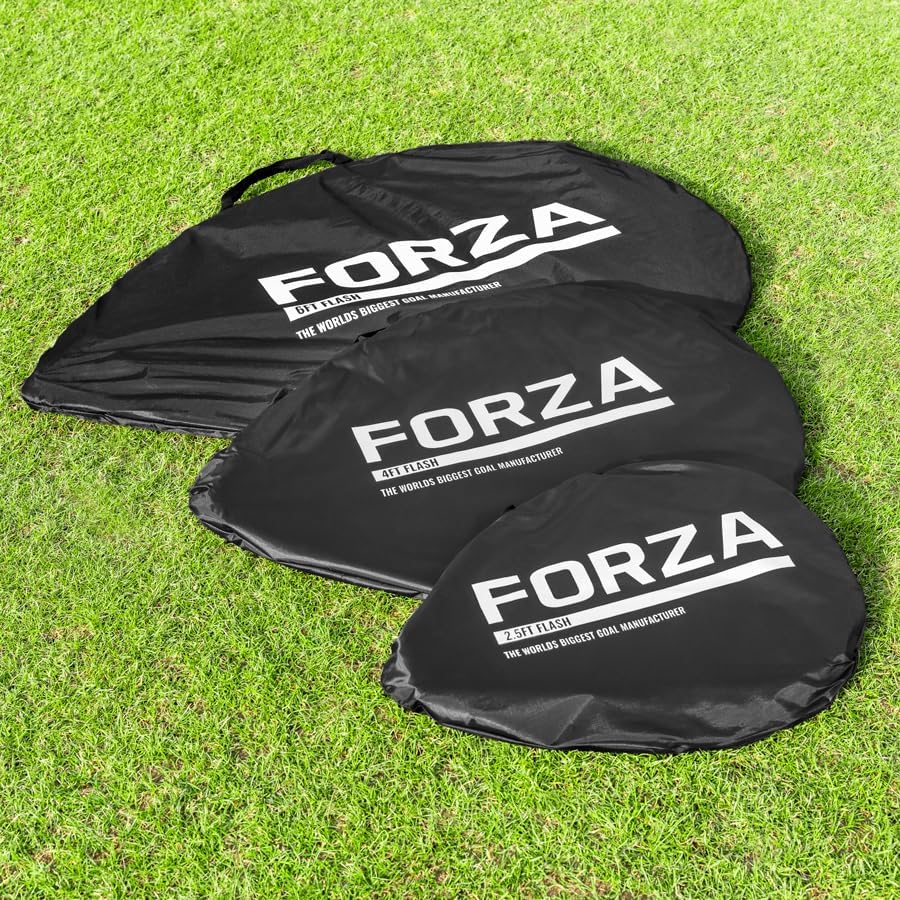 FORZA Flash Pop-Up Football Goals [2.5ft, 4ft or 6ft] - Portable Goal Posts for Shooting Practice - Pop-Up in Minutes | Single or Pair of Goals
