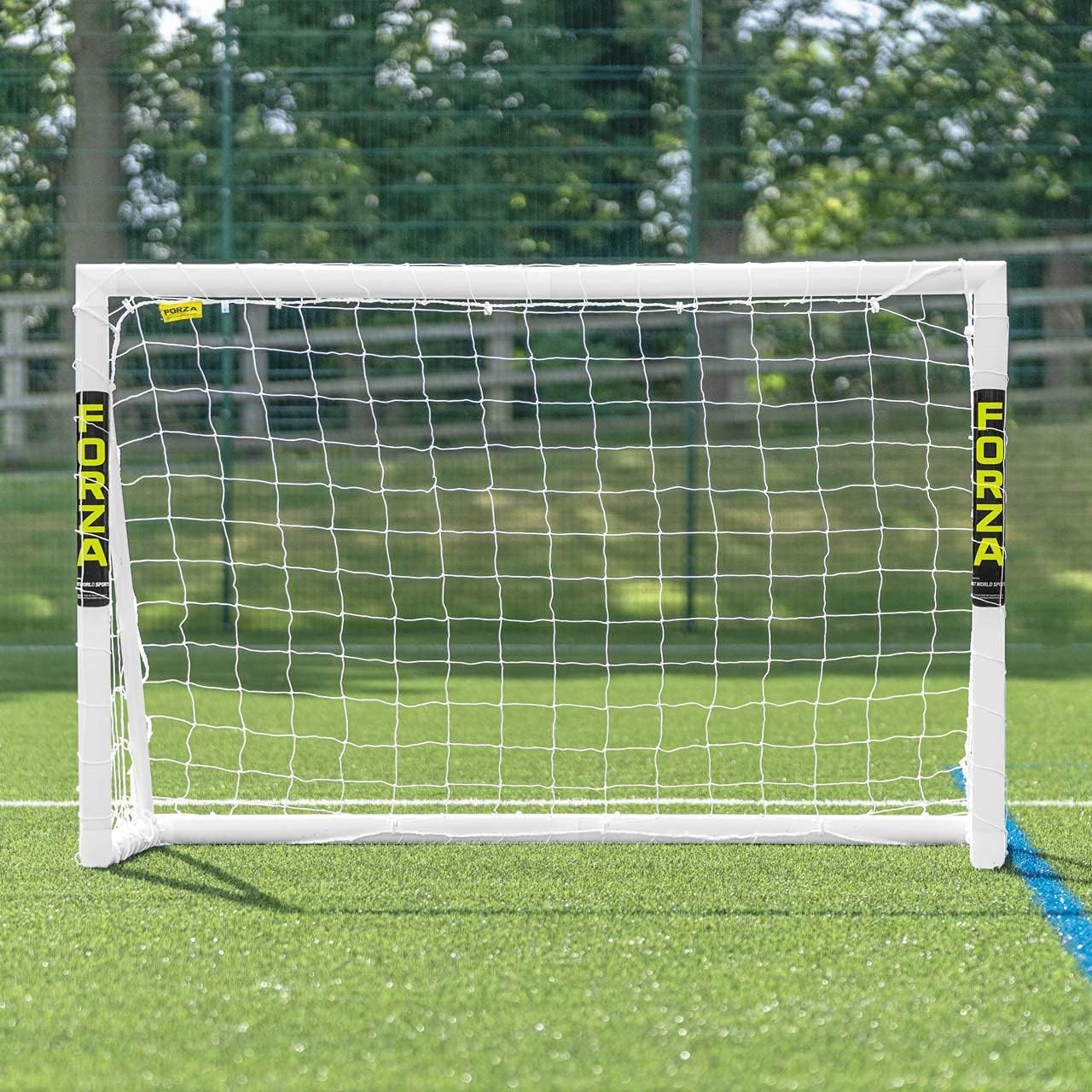 FORZA PVC Football Goal With Pro Target Sheet [6ftx 4ft] | Kids Training Equipment - Garden & Target Sheet | Premium PVC Locking - Weatherproof Design