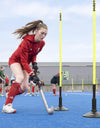 FORZA Astro Slalom Poles + Bases - 5ft/6ft High | Sports Training Slalom Poles With Spring Back | Improve Agility/Speed/Footwork | Rubber Base Included