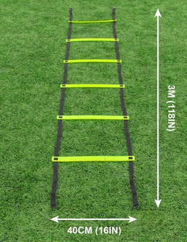 FORZA Speed & Agility Training Ladder – Adjustable Plastic Rungs with Durable Nylon Edges – Available in 3m & 6m Lengths – Ideal for Football, Rugby & Fitness Training