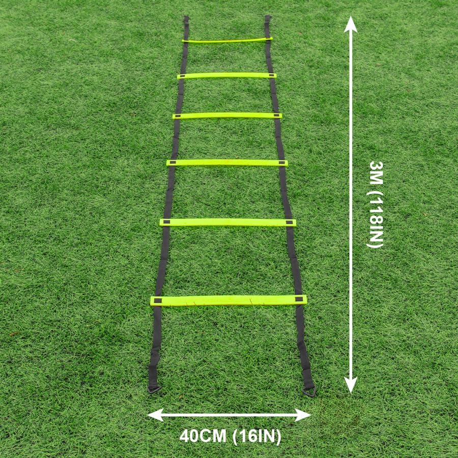 FORZA Speed & Agility Training Ladder – Adjustable Plastic Rungs with Durable Nylon Edges – Available in 3m & 6m Lengths – Ideal for Football, Rugby & Fitness Training