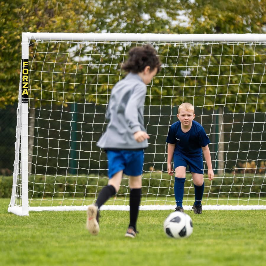 FORZA 3m x 2m Futsal Football Goal | Ultra-Durable & Weatherproof uPVC - Optional Training Football, Target Sheet & Carry Bag - Ideal for Home Gardens and Clubs for Training or Games