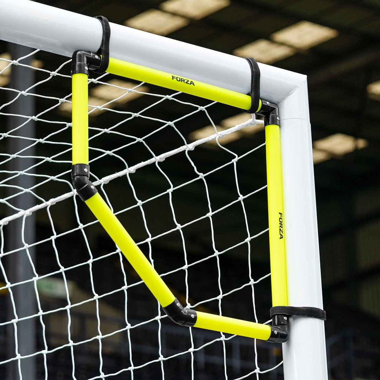 FORZA Football Goal Top Bins – Pack of 1, 2 or 4 | Premium Football Training Equipment - Football Goal Corner Target | Fluro Yellow Goal Target For All Football Goals