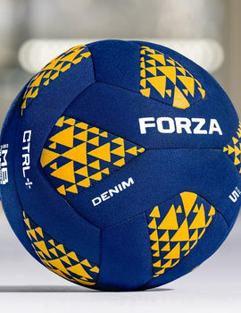 FORZA Freestyle Denim Football | Durable Trick & Skill Training Ball – WFFA Approved Freestyle Football [Sizes 4 & 5]