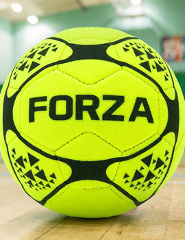 FORZA Indoor Footballs [3 Sizes] | Fluorescent Yellow Footballs Designed For Indoor and Laminate Surfaces - Ideal for Schools, Sports Centres & Coaches
