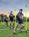 FORZA Slalom Training Poles | 5ft or 6ft Spring Loaded Agility Training Poles - Packs of 8 or 16 for Football, Agility & Fitness Drills