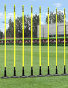 FORZA Astro Slalom Poles + Bases - 5ft/6ft High | Sports Training Slalom Poles With Spring Back | Improve Agility/Speed/Footwork | Rubber Base Included