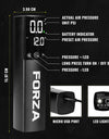 FORZA Digital Ball Pump¦Rechargeable Electric Air Pump with LED Torch - Includes Needles & Flexible Hose – Portable Football, Rugby, Basketball & Netball Inflator