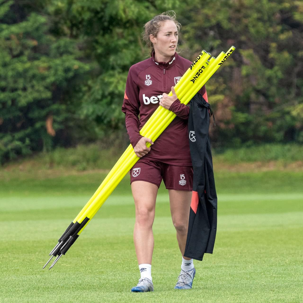 FORZA Slalom Training Poles | 5ft or 6ft Spring Loaded Agility Training Poles - Packs of 8 or 16 for Football, Agility & Fitness Drills