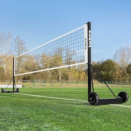 FORZA Pro Portable Football & Head Tennis Net - Adjustable Height, Reinforced Aluminium & Easy to Move