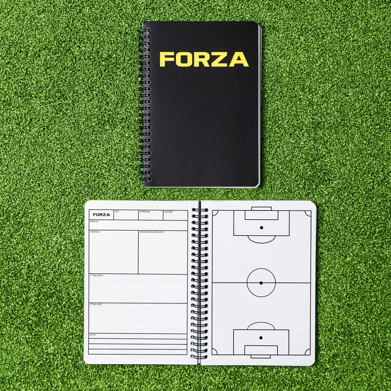 FORZA Football Coaching & Planner Notebook - A4/A5 Size Options | 100 Page Tactical Planner/Organiser | Coaches Tactic Folder | Matchday Football Tactics Board